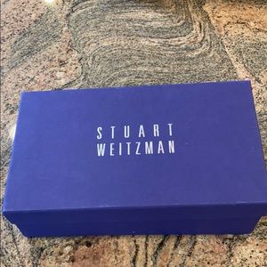 Stuart Weitzman Poco Black Satin Kitten Heel